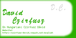 david czirfusz business card